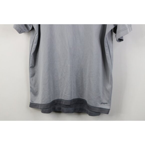 Vintage Patagonia Capilene Mens Large Spell Out Thermal Knit T-Shirt Gray USA - Picture 3 of 15